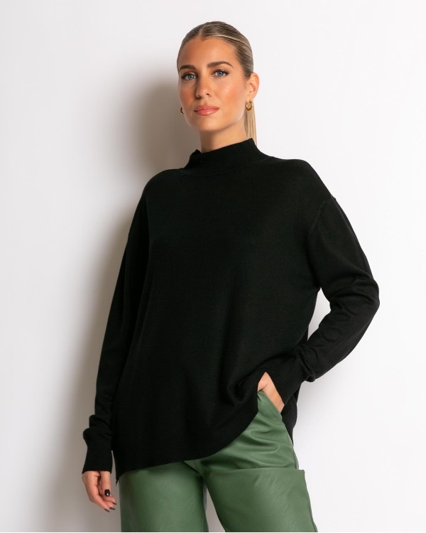 Μπλούζα ψιλό πλεκτό απαλή υφή με λουπέτο μέντα