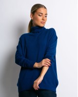 Μπλούζα ψιλό πλεκτό απαλή υφή μακρυμάνικη ζιβάγκο navy