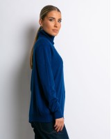 Μπλούζα ψιλό πλεκτό απαλή υφή μακρυμάνικη ζιβάγκο navy