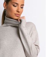 Μπλούζα ψιλό πλεκτό απαλή υφή μακρυμάνικη ζιβάγκο μπεζ