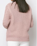 Ζακέτα πλεκτή με κουμπιά Ροζ