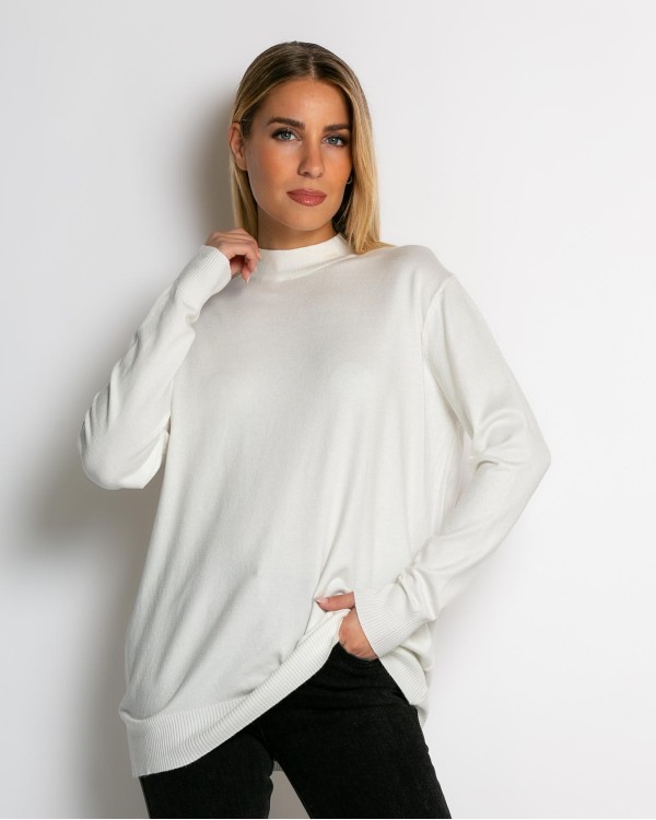 Μπλούζα ψιλό πλεκτό απαλή υφή μακρυμάνικη λουπέτο χακί