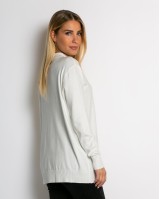 Μπλούζα ψιλό πλεκτό απαλή υφή μακρυμάνικη λουπέτο  εκρού