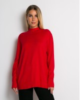 Μπλούζα ψιλό πλεκτό απαλή υφή μακρυμάνικη λουπέτο κόκκινο