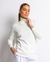 Μπλούζα ψιλό πλεκτό απαλή υφή μακρυμάνικη ζιβάγκο εκρού