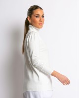 Μπλούζα ψιλό πλεκτό απαλή υφή μακρυμάνικη ζιβάγκο εκρού