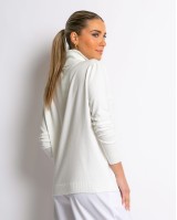 Μπλούζα ψιλό πλεκτό απαλή υφή μακρυμάνικη ζιβάγκο εκρού