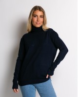 Μπλούζα ψιλό πλεκτό απαλή υφή μακρυμάνικη ζιβάγκο navy