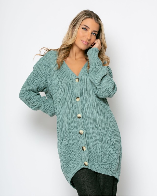 Ζακέτα πλεκτή με κουμπιά βεραμάν