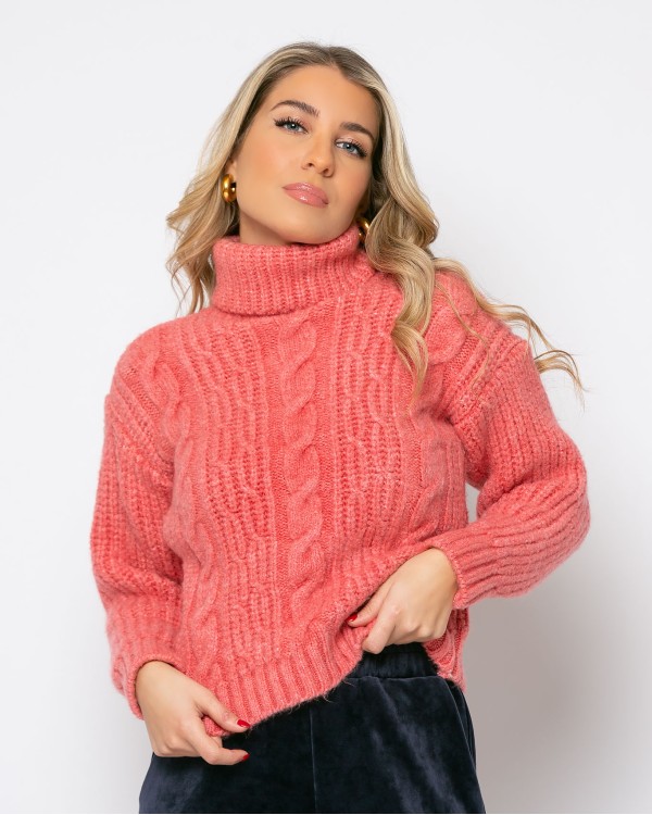 Πλεκτό ζιβάγκο κοντό χακί