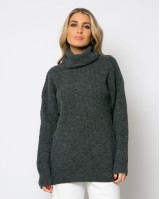 Πλεκτό ζιβάγκο ανθρακί