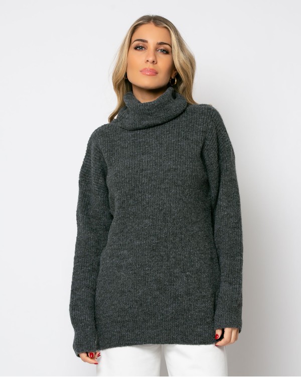 Πλεκτό ζιβάγκο καφέ