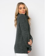 Πλεκτό ζιβάγκο ανθρακί