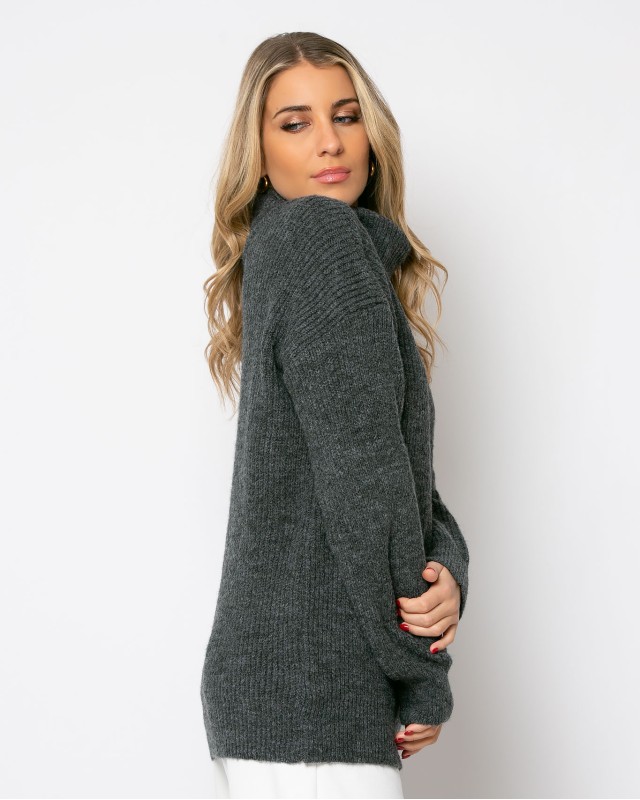 Πλεκτό ζιβάγκο ανθρακί