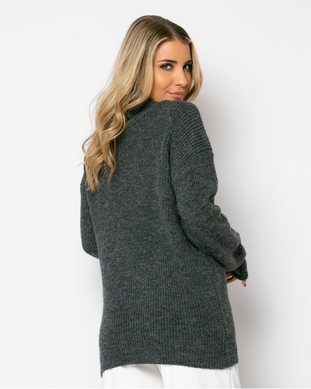 Πλεκτό ζιβάγκο ανθρακί