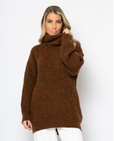 Πλεκτό ζιβάγκο καφέ