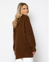 Πλεκτό ζιβάγκο καφέ