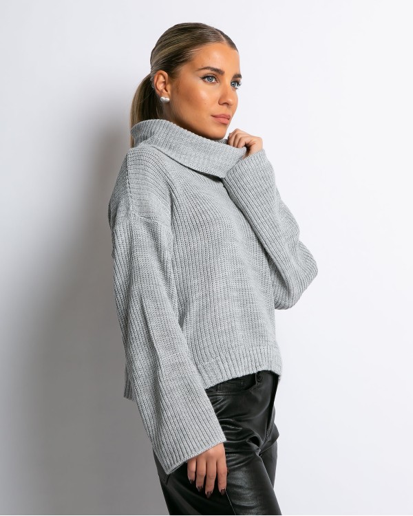 Μπλούζα πλεκτή ζιβάγκο εκρού