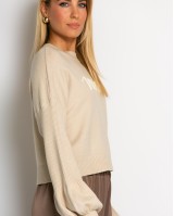 Μπλούζα μακρυμάνικη Merci μπεζ