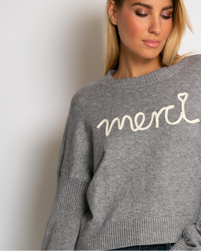 Μπλούζα μακρυμάνικη Merci γκρι