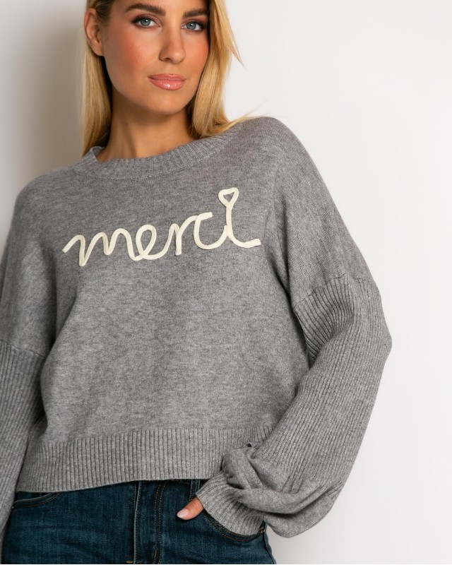 Μπλούζα μακρυμάνικη Merci γκρι