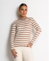 Μπλούζα πλεκτή ριγέ λουπέτο ταμπά