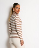 Μπλούζα πλεκτή ριγέ λουπέτο ταμπά