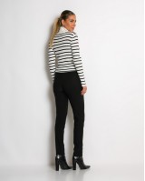 Μπλούζα πλεκτή ριγέ ζιβάγκο εκρού