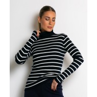 Μπλούζα πλεκτή ριγέ ζιβάγκο navy