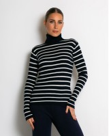 Μπλούζα πλεκτή ριγέ ζιβάγκο navy