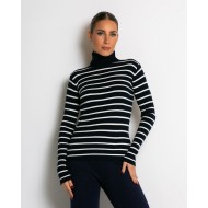 Μπλούζα πλεκτή ριγέ ζιβάγκο navy