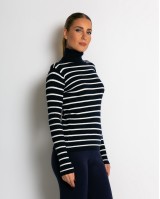 Μπλούζα πλεκτή ριγέ ζιβάγκο navy