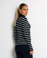 Μπλούζα πλεκτή ριγέ ζιβάγκο navy