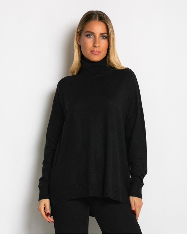 Μπλούζα ψιλό πλεκτό ζιβάγκο ασυμμετρο σε άνετη γραμμή μπορντό