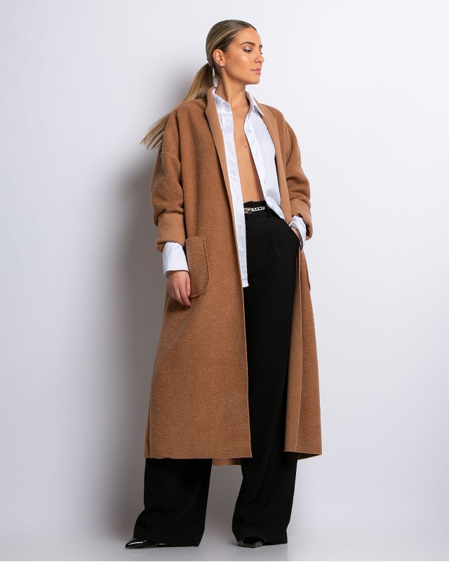 Παλτό μακρύ κάμελ