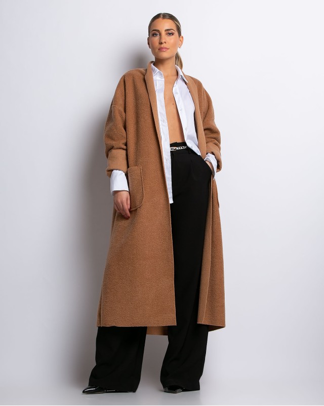 Παλτό μακρύ κάμελ