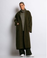 Παλτό μακρύ χακί