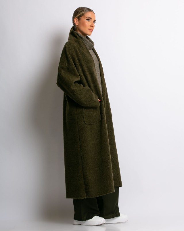 Παλτό μακρύ χακί