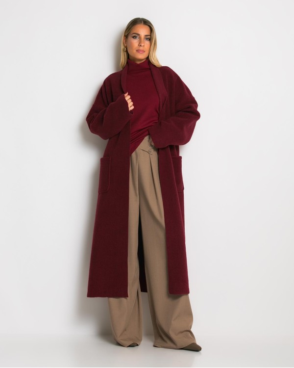 Παλτό μακρύ μπορντώ