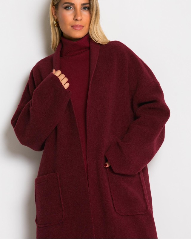 Παλτό μακρύ μπορντώ