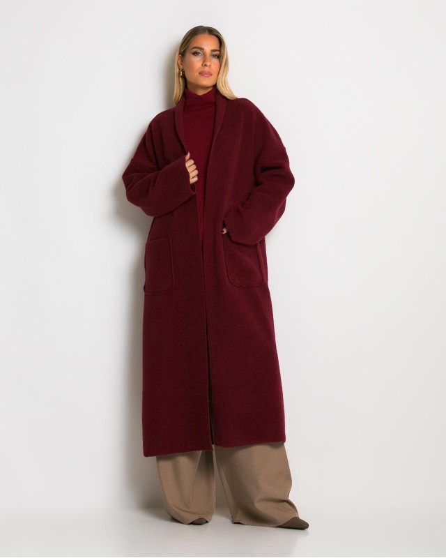 Παλτό μακρύ μπορντώ