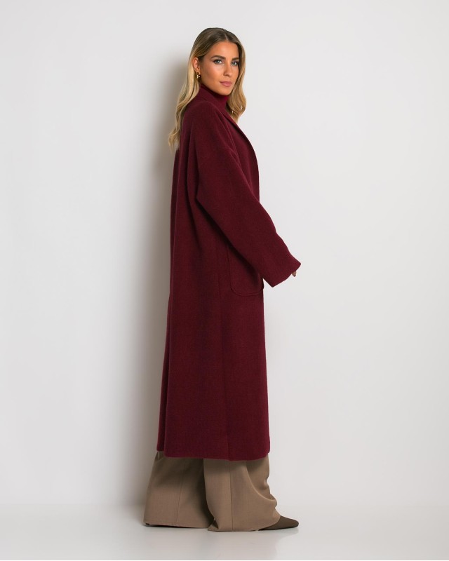 Παλτό μακρύ μπορντώ