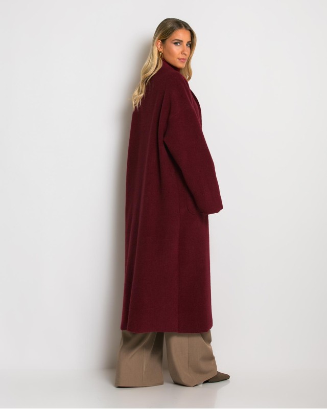 Παλτό μακρύ μπορντώ