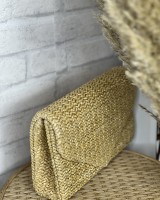 Ψάθινο Clutch ταμπά Ψάθινο Clutch ταμπά