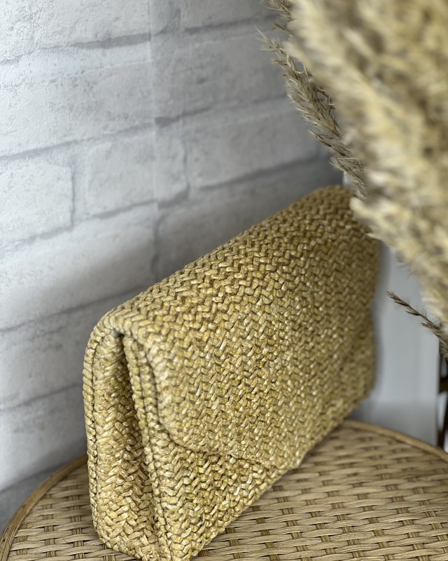Ψάθινο Clutch ταμπά Ψάθινο Clutch ταμπά