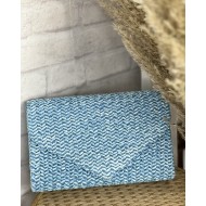 Ψάθινο Clutch γαλάζιο