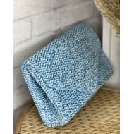 Ψάθινο Clutch γαλάζιο