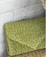 Ψάθινο Clutch λαδί Ψάθινο Clutch λαδί