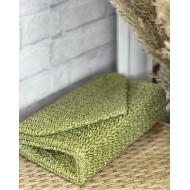 Ψάθινο Clutch λαδί