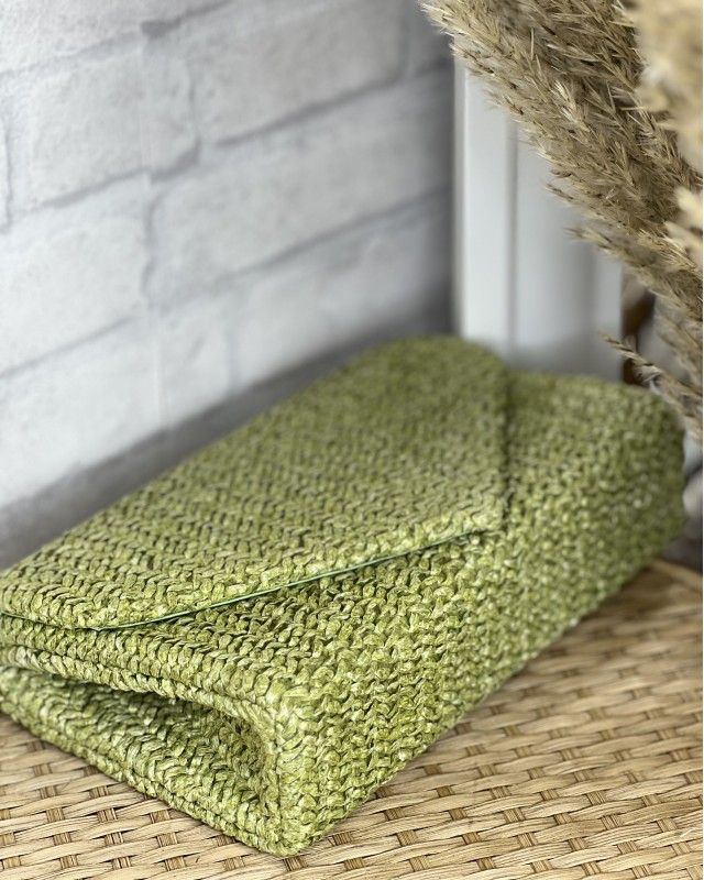 Ψάθινο Clutch λαδί Ψάθινο Clutch λαδί